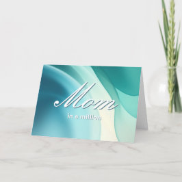 Mama in een miljoen Aqua Custom Moederdag Groeten Feestdagen Kaart