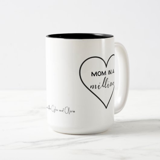 Mama in een miljoen hart Mok | Moederdag cadeau (Voorkant rechts)