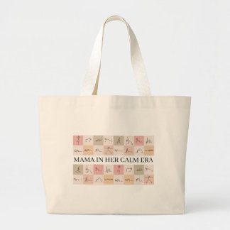 Mama In Her Calm Era Yoga Aesthetic Design Grote Tote Bag