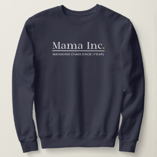 Mama Inc. Beheer Chaos Aangepast Jaar Navyblauw Trui