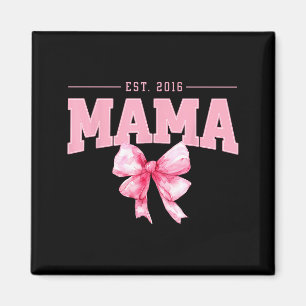 Mama is 2016 coquette roze strik retro moeder moed magneet