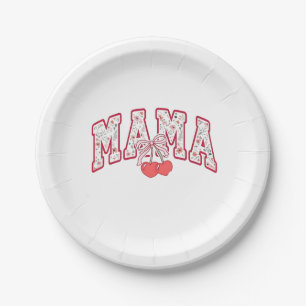 Mama is 2025 Moederdag Coquette strik Papieren Bordje