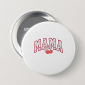 Mama is 2025 Moederdag Coquette strik Ronde Button 7,6 Cm (Voorkant /achterkant)