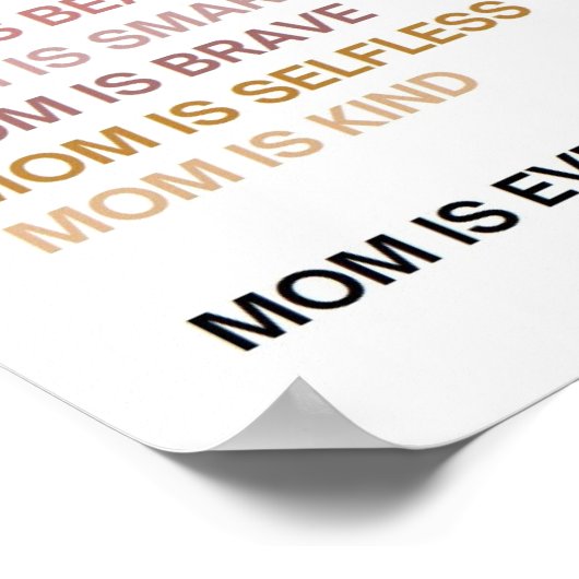 Mama is alles Moederdag Printable Gift Poster (Hoek)