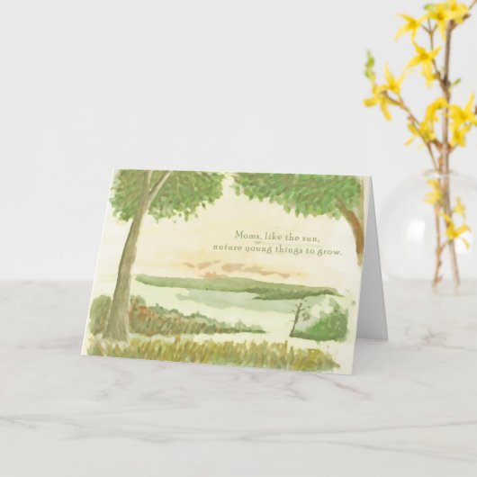 Mama is als de zon... kaart (Gele Bloem)
