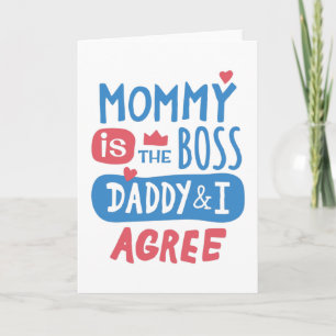 Mama is de baas Papa en ik zijn het er mee eens Kaart