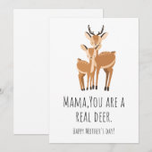 Mama is de mooiste: Grappige Moederdag kaart over (Voorkant / Achterkant)