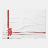 Mama is de pasta al klaar? keukenhanddoek (Horizontaal)