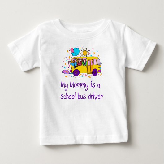 Mama is een Bus Driver baby T-shirt (Voorkant)