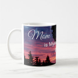 Mama is een mysterie citaat met zonsopgang mok