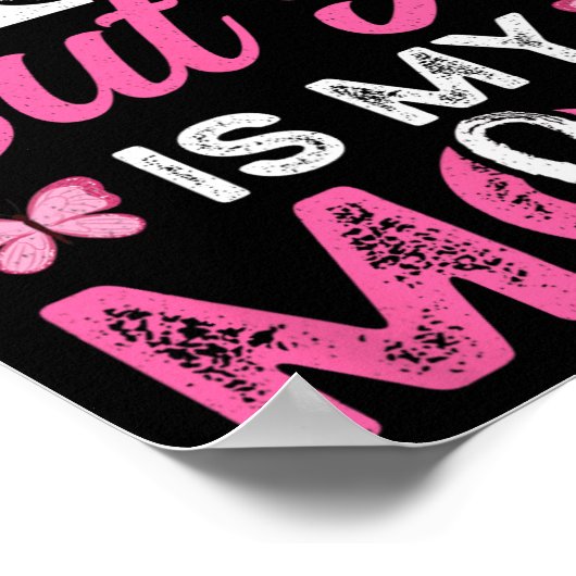 Mama is een overlevende roze lint borstkanker pati poster (Hoek)