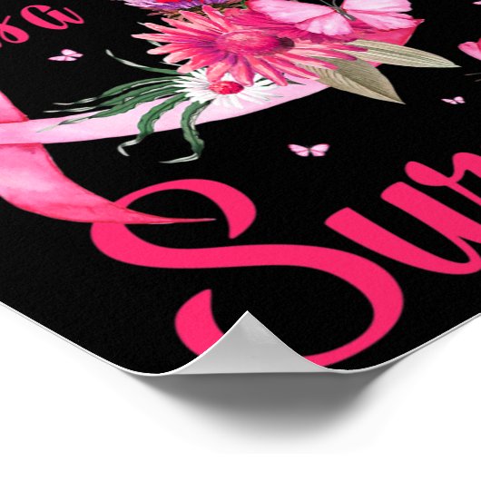 Mama is een overlevende van borstkanker bewustzijn poster (Hoek)