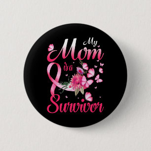 Mama is een overlevende van borstkanker bewustzijn ronde button 5,7 cm