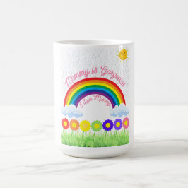 Mama is een prachtige regenboog - Schattigee moede Koffiemok