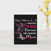 Mama is mijn beschermengel in de hemel Herdenkings Kaart (Gele Bloem)