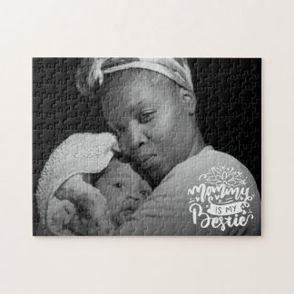 Mama is mijn beste vriendin Foto Quote Lettering O Legpuzzel