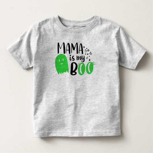 Mama is mijn Boo Halloween Toddler T-shirt (Voorkant)