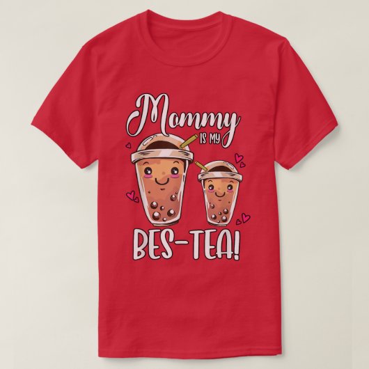 Mama is mijn tea Boba tea tea bellenthee. T-shirt (Design voorkant)