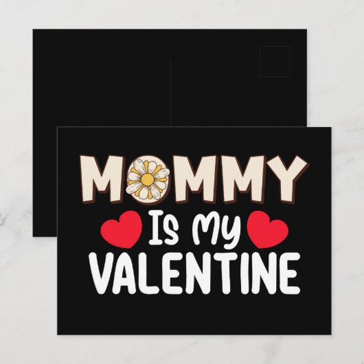 mama is mijn Valentijnsdag mam familie zoon dochte Briefkaart (Voorkant / Achterkant)
