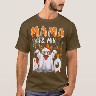 Mama is My Boo Halloween Boo Ghost Sunglasses Love T-shirt