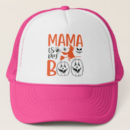 Mama Is My Boo Spooky Mom Trucker Pet