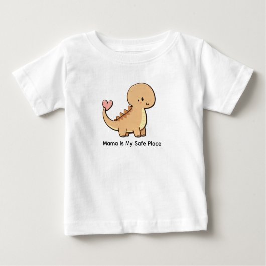 Mama Is My Safe Place baby t shirt (Voorkant)