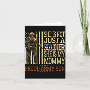 Mama is soldaat held - trotse leger zoon militair kaart