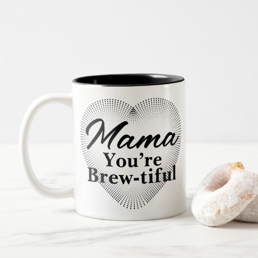 Mama, je bent brouwmoe tweekleurige koffiemok (Met donut)
