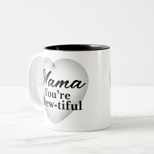 Mama, je bent brouwmoe tweekleurige koffiemok (Voorkant links)