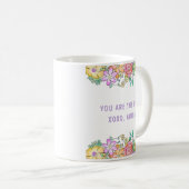 Mama, je bent de beste Cute Florals Moederdag. Koffiemok (Voorkant rechts)