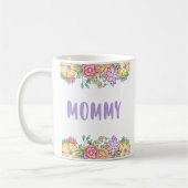 Mama, je bent de beste Cute Florals Moederdag. Koffiemok (Links)
