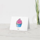 Mama, je bent de Zoetste Roze Cupcake Kaart (Achterkant)