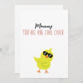 Mama, je bent een coole meid. feestdagenkaart (Voorkant / Achterkant)