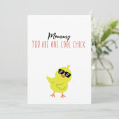 Mama, je bent een coole meid. feestdagenkaart (Staand voorkant)