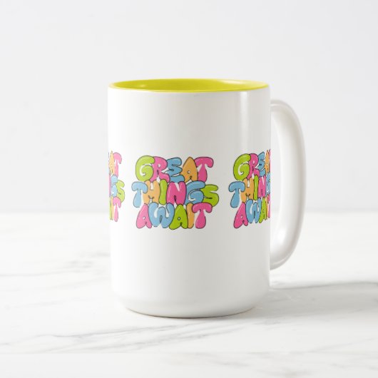 "Mama, je bent haar vleugels" Twee-tone Mok - Mooi (Voorkant rechts)