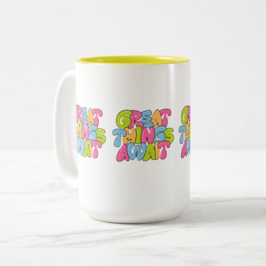 "Mama, je bent haar vleugels" Twee-tone Mok - Mooi (Voorkant links)