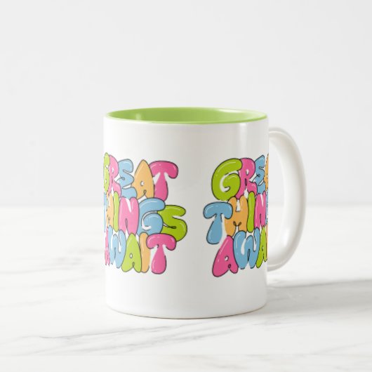 "Mama, je bent haar vleugels" Twee-tone Mok - Mooi (Voorkant rechts)