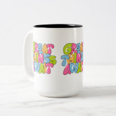 "Mama, je bent haar vleugels" Twee-tone Mok - Mooi (Voorkant links)