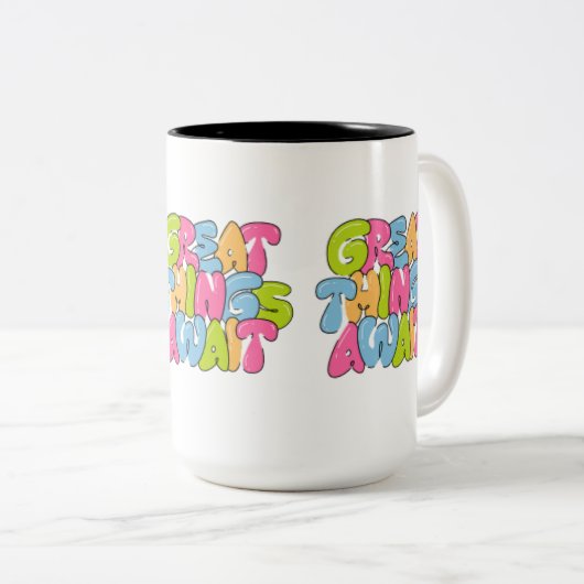 "Mama, je bent haar vleugels" Twee-tone Mok - Mooi (Voorkant rechts)