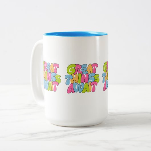 "Mama, je bent haar vleugels" Twee-tone Mok - Mooi (Voorkant links)