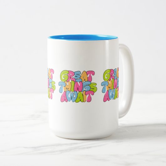 "Mama, je bent haar vleugels" Twee-tone Mok - Mooi (Voorkant rechts)