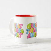 "Mama, je bent haar vleugels" Twee-tone Mok - Mooi (Voorkant links)