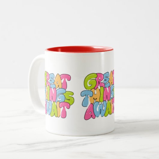 "Mama, je bent haar vleugels" Twee-tone Mok - Mooi (Voorkant links)