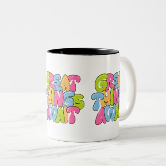 "Mama, je bent haar vleugels" Twee-tone Mok - Mooi (Voorkant rechts)