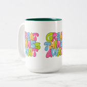 "Mama, je bent haar vleugels" Twee-tone Mok - Mooi (Voorkant links)