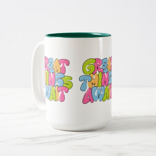 "Mama, je bent haar vleugels" Twee-tone Mok - Mooi (Voorkant links)