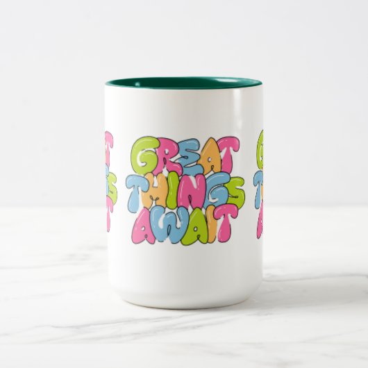 "Mama, je bent haar vleugels" Twee-tone Mok - Mooi (Center)