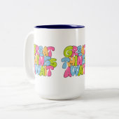 "Mama, je bent haar vleugels" Twee-tone Mok - Mooi (Voorkant links)