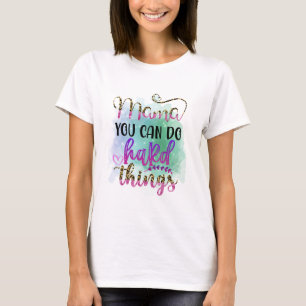MAMA Je kunt harde dingen doen Retro T-shirt
