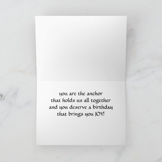 MAMA, JIJ BENT DE **ANKER** DIE ONS BIJ ELKAAR HOU KAART (Binnen)